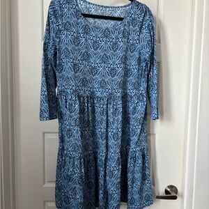 Lilly Pulitzer Geanna Swing Dress-Go Your Own Wave-Large